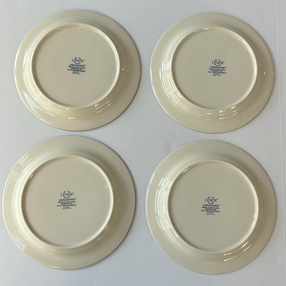 Lenox Blue Brushstrokes Chinastone Salad Plates-Set of 4 - Picture 6 of 7